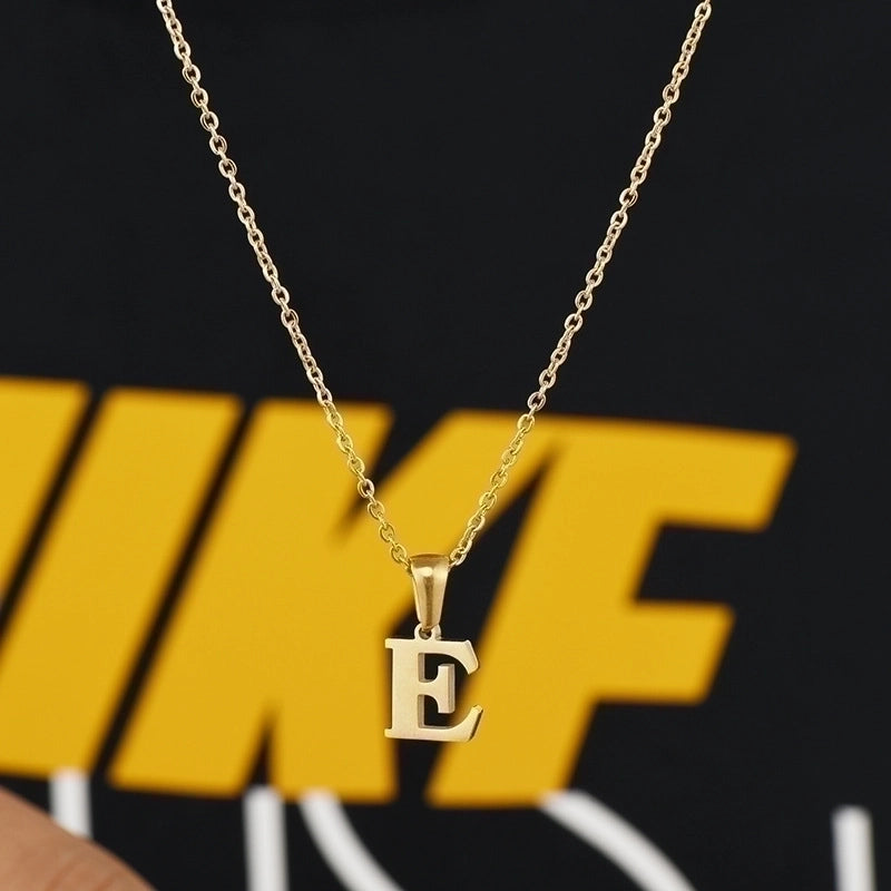 Minimalist Letter Stainless Steel Necklace 1 Piece
