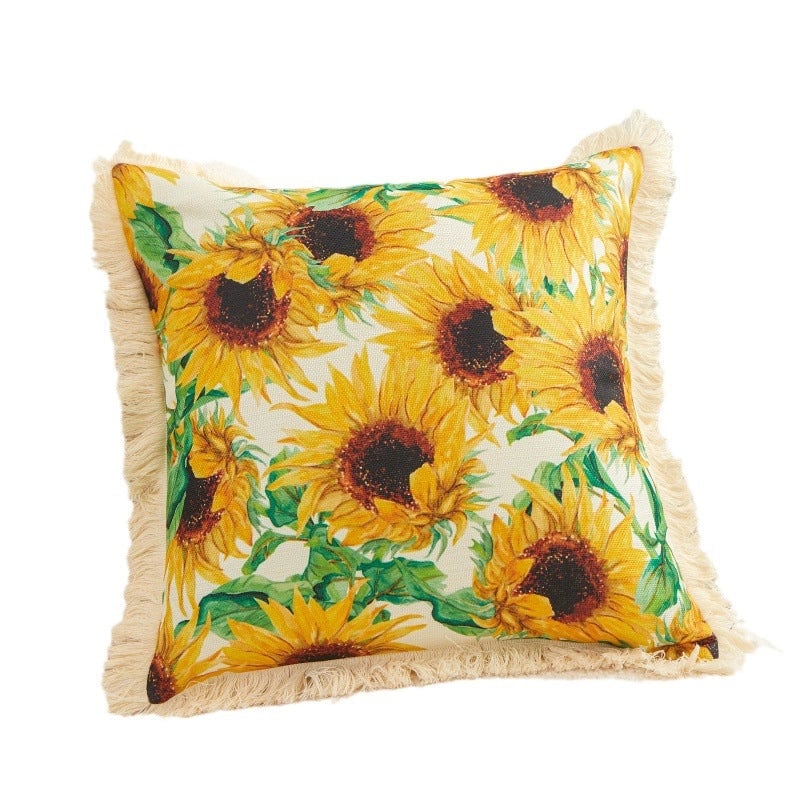 Casual Elegant Minimalist Sunflower PP Cotton Polyester Throw Pillow