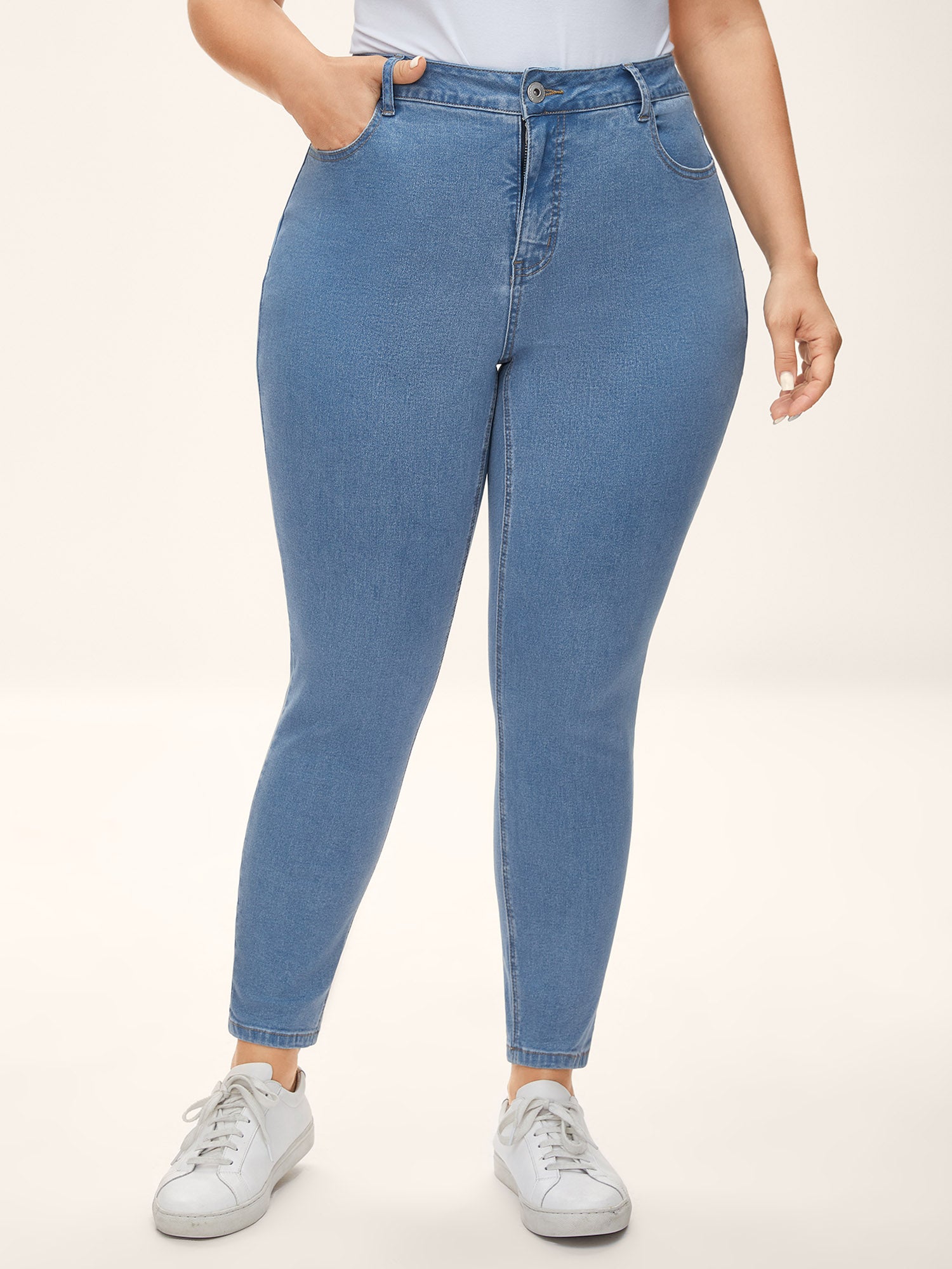 Classic Skinny-Fit Mid Rise Jeans