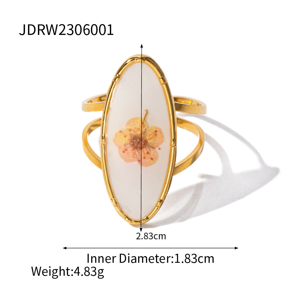 Jie Ding Stainless Steel Rhinestone Ring Titanium Steel Jewelry Hot Sale Female Ring