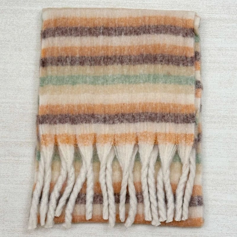 Women's Lady Minimalist Lattice Imitation Cashmere Scarf