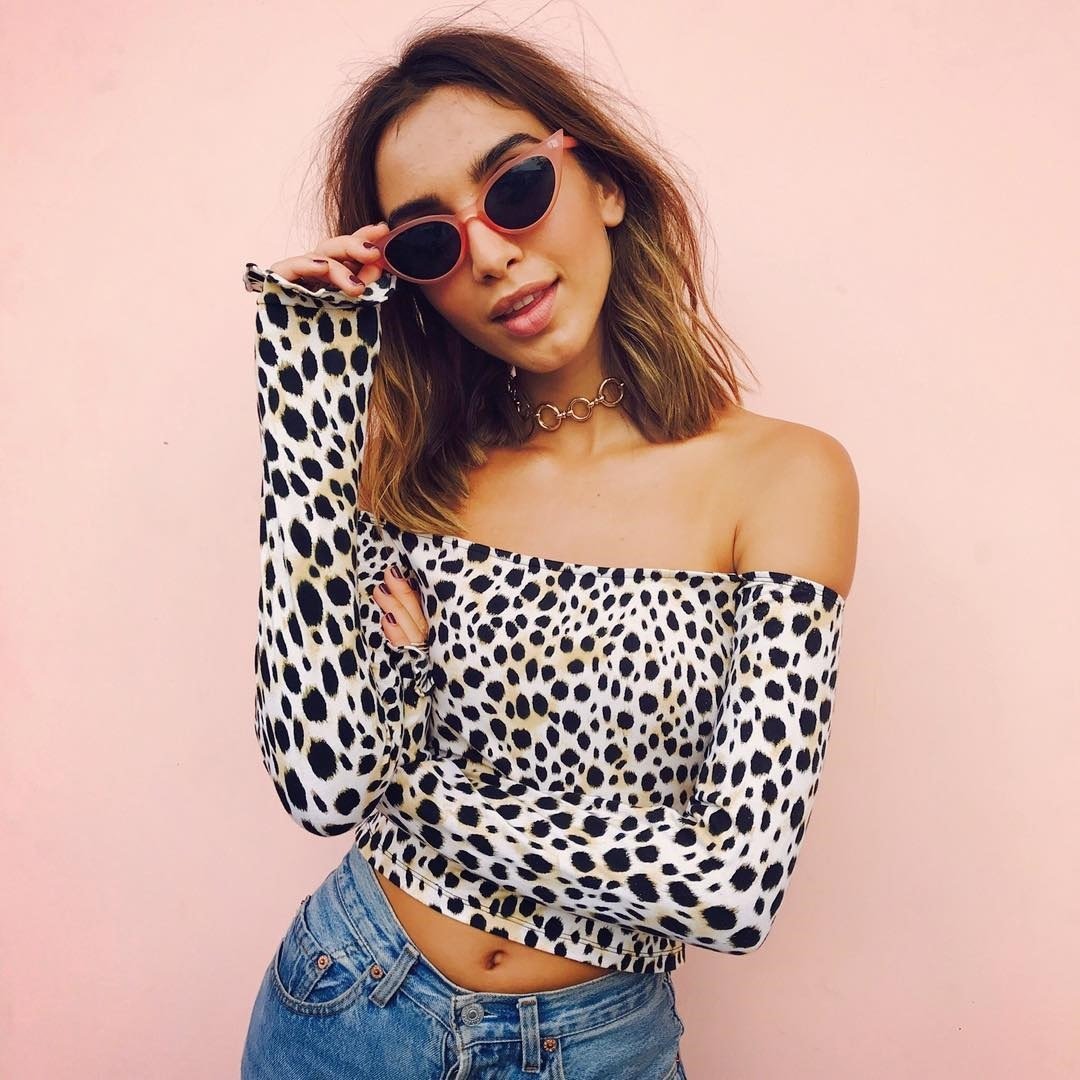 Wide Shoulder Leopard Top