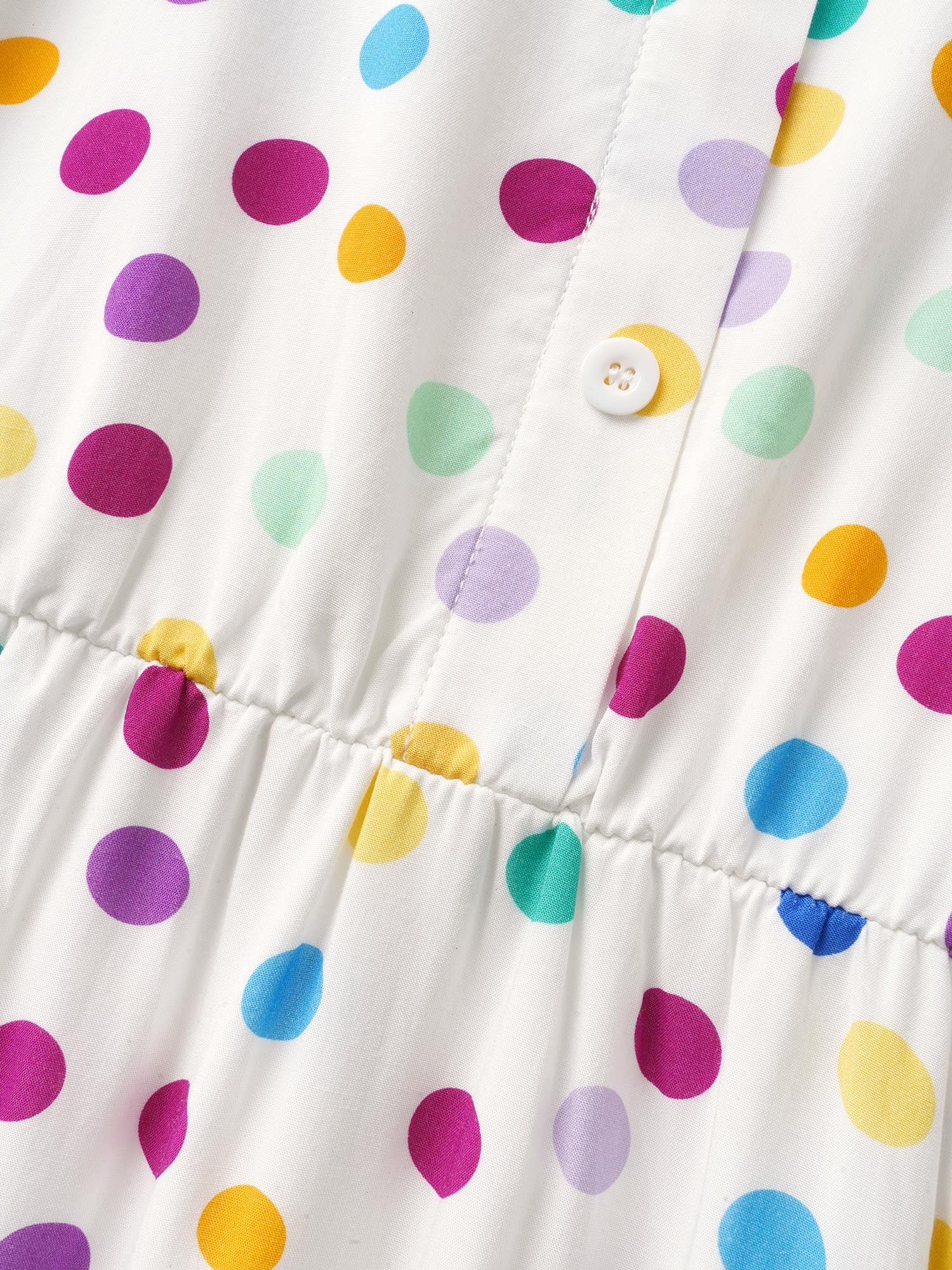 Polka Dot Front Tie Midi Shirt Dress