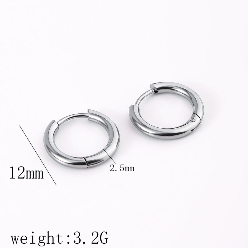 12 Pieces Minimalist Commute Geometric Heart Shape Plating Titanium Steel Drop Earrings Earrings Ear Studs
