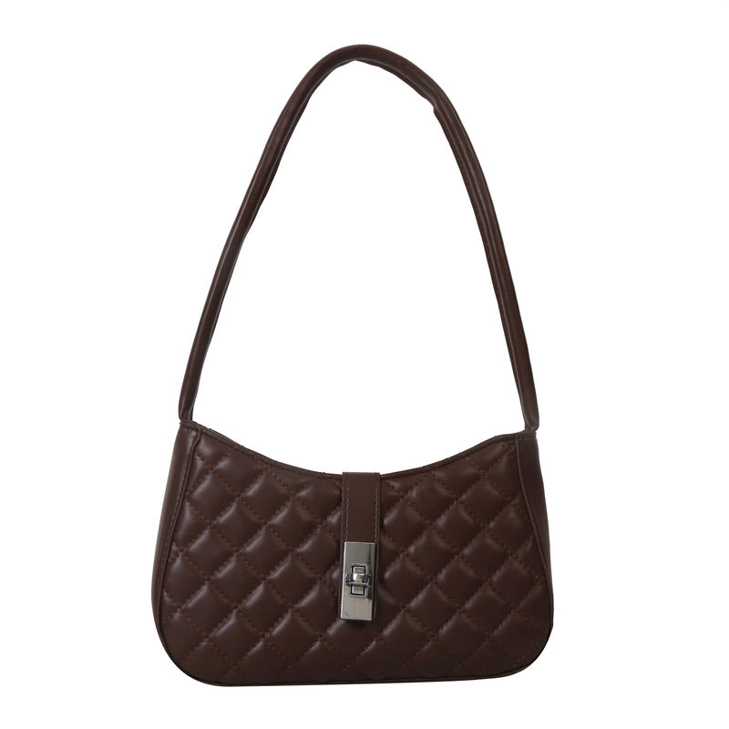 Women's Small Pu Leather Solid Color Streetwear Square Zipper Shoulder Bag