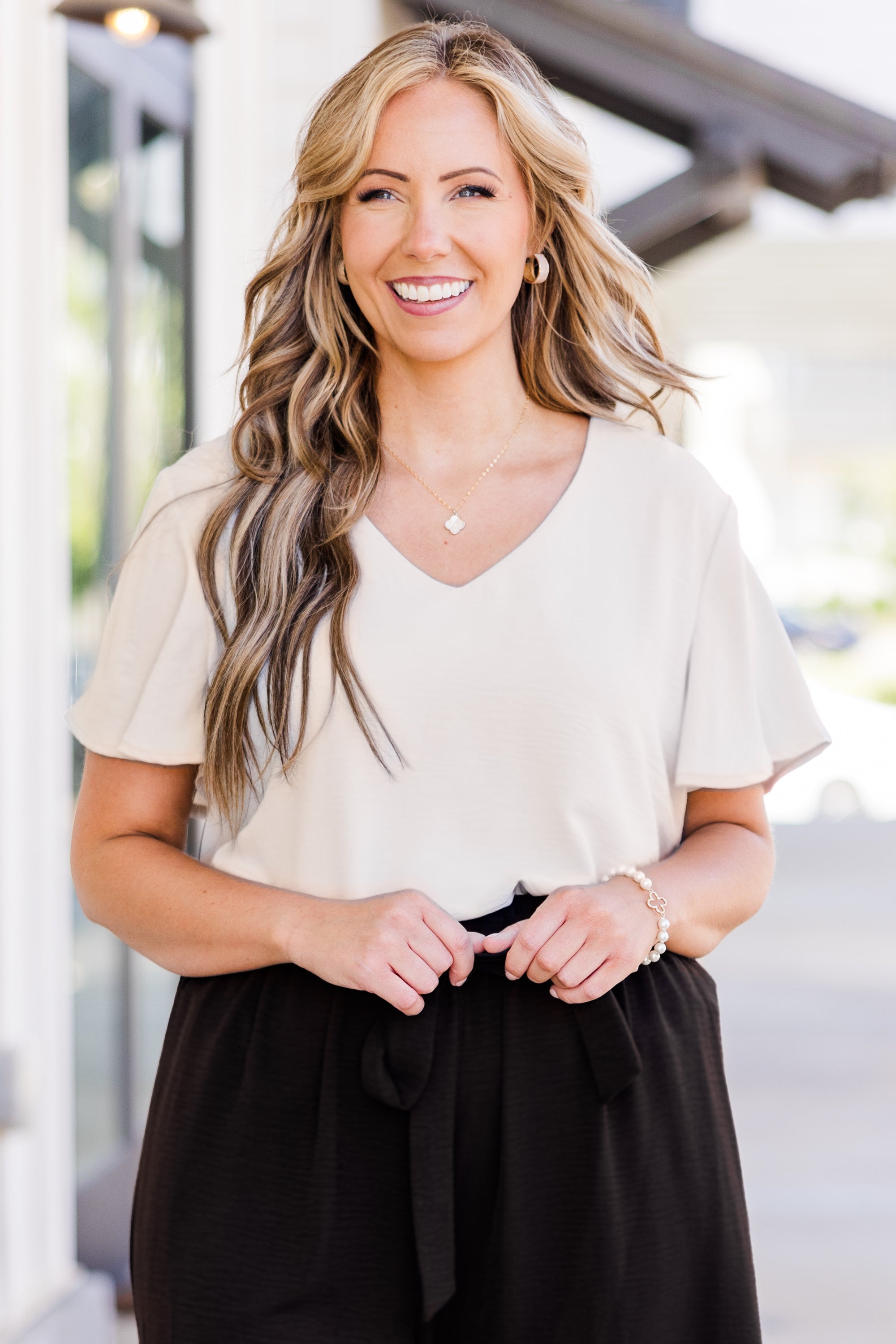 Capital Blouse. Sand Beige