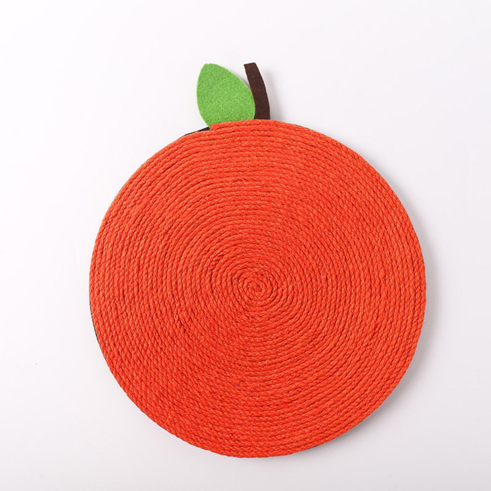 Orange Shaped Sisal Rope Scratching Mat | Cat Scratcher