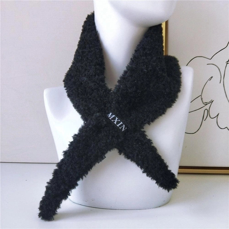 Women'S Sweet Solid Color Patchwork Scarf