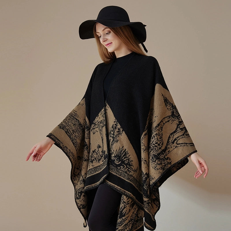 Unisex Ethnic Style Geometric Imitation Cashmere Shawl