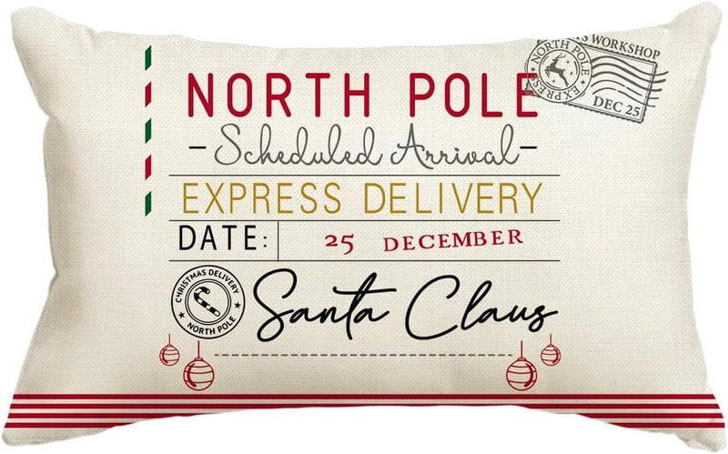 Christmas Vacation Letter Linen Pillow Cases Couch & Sofa Decor