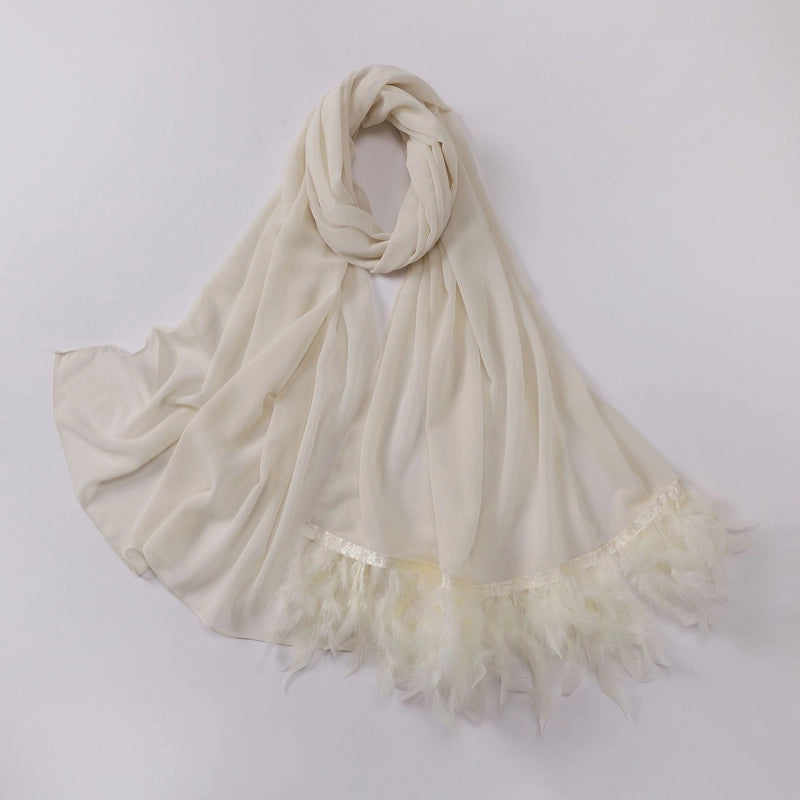 Women's Sweet Solid Color Polyester Scarf