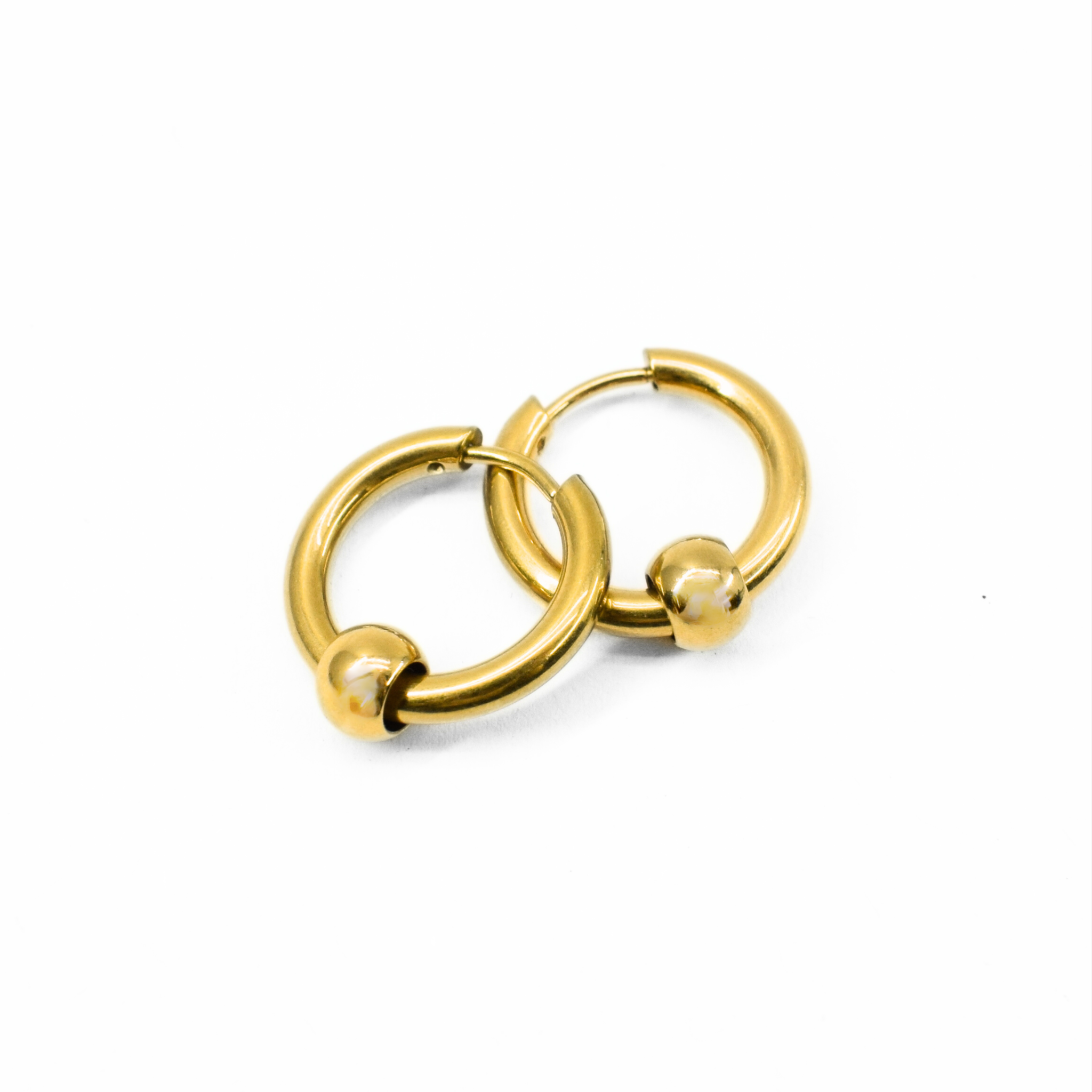 12mm Ball hoops - Gold