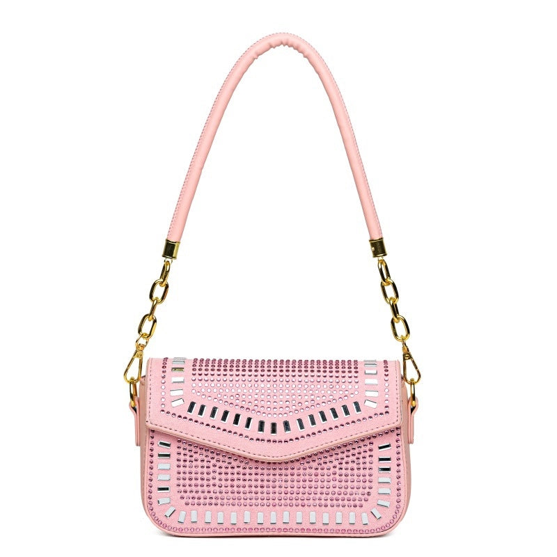 Women's Medium Pu Leather Solid Color Streetwear Lock Clasp Crossbody Bag
