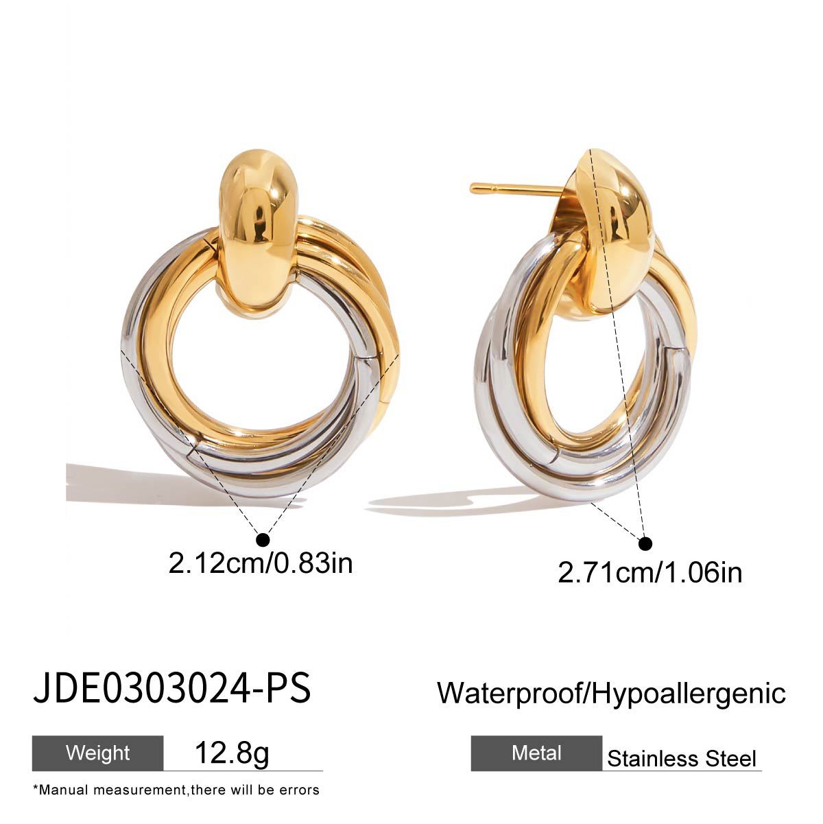 Stainless Steel Hoop Earrings Earrings Design Niche Earrings Female Titanium Steel