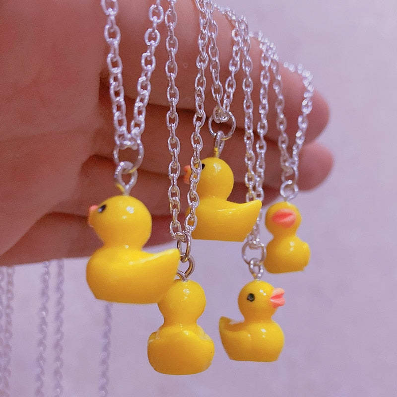 5 Pcs Rubber Ducky Necklace Set