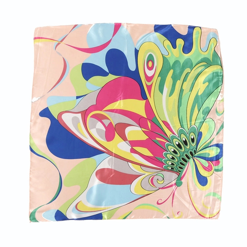 Women's Elegant Vintage Style Color Block Polyester Silk Scarf