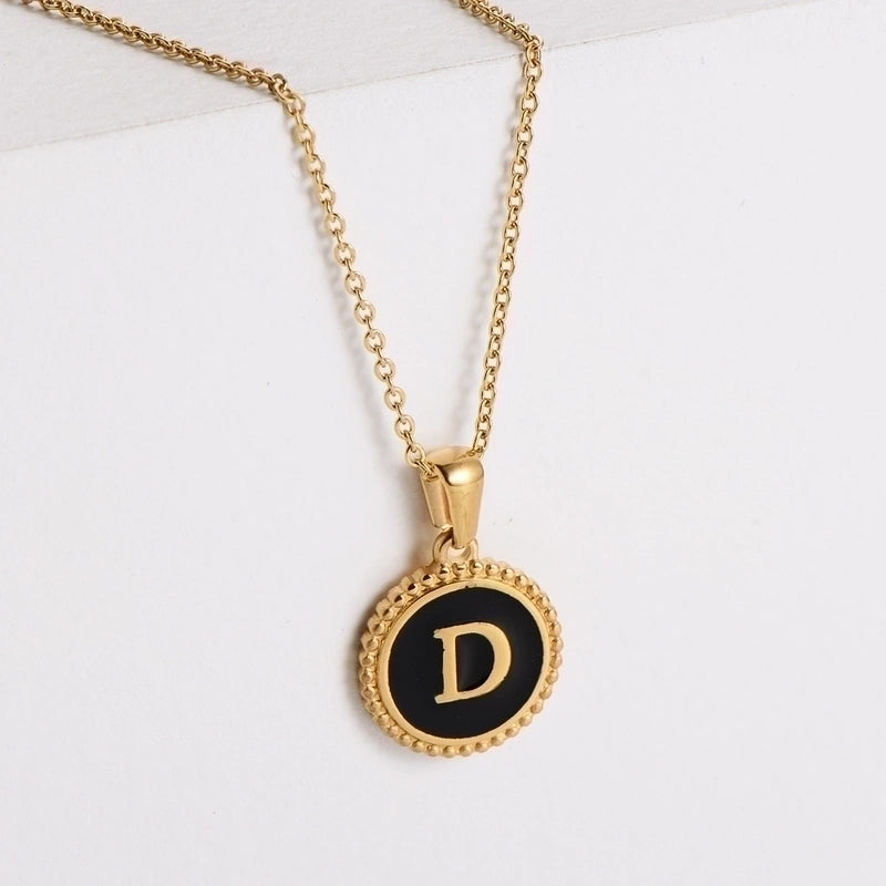 Fashion Letter 304 Stainless Steel No Inlaid 18K Gold Plated Plating Stainless Steel Necklaces