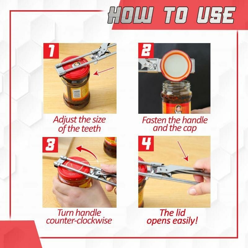 EasyOpen Adjustable Jar Opener(New Year Sale- Save 48% OFF)