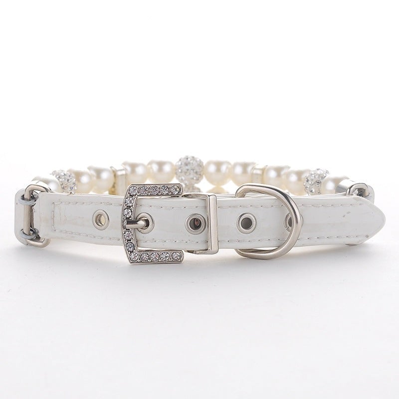 Artificial Pearl Dog Collar&Leash