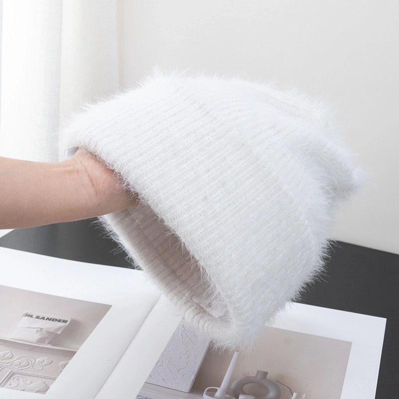 Women's Cute Sweet Minimalist Solid Color Eaveless Wool Cap