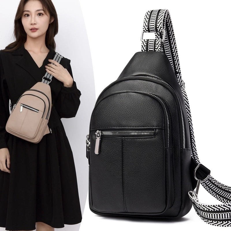 Women's Basic Sports Solid Color Pu Leather Waist Bags