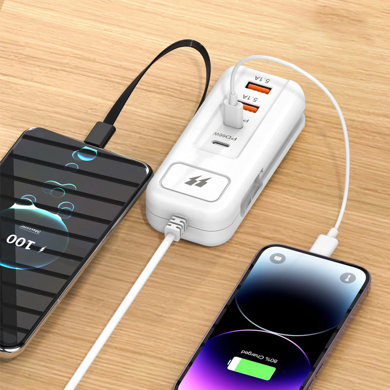 Multi-Function Quick Charging Socket - 2PD + 2USB