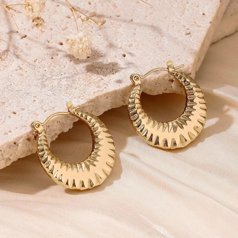 1 Pair 5 Pairs Minimalist Classic Style Solid Color Asymmetrical 304 Stainless Steel 18K Gold Plated Earrings