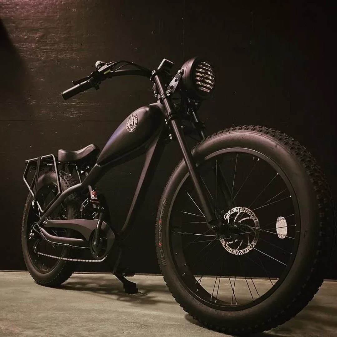 Vintage American V-Twin Electric Motorcycle