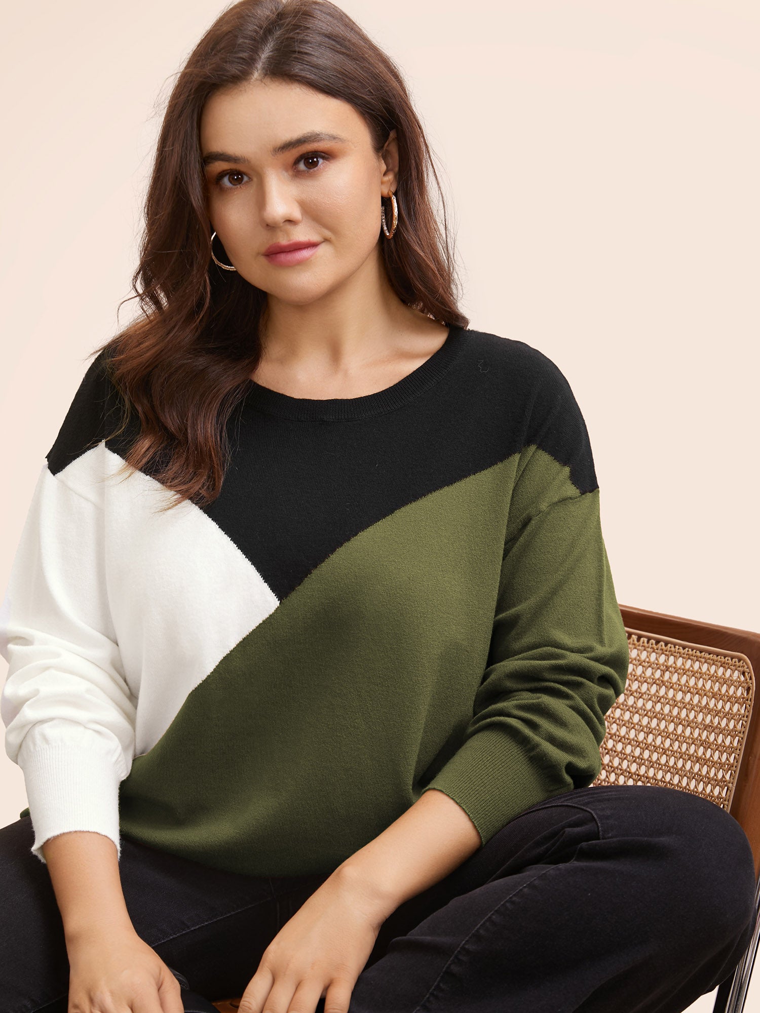 Supersoft Essentials Colorblock Contrast Pullover