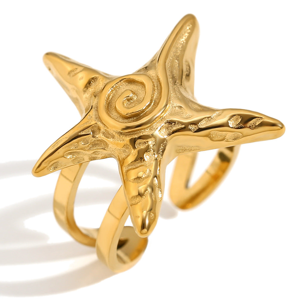 Fashion Starfish Star Stainless Steel Electroplating Necklaces