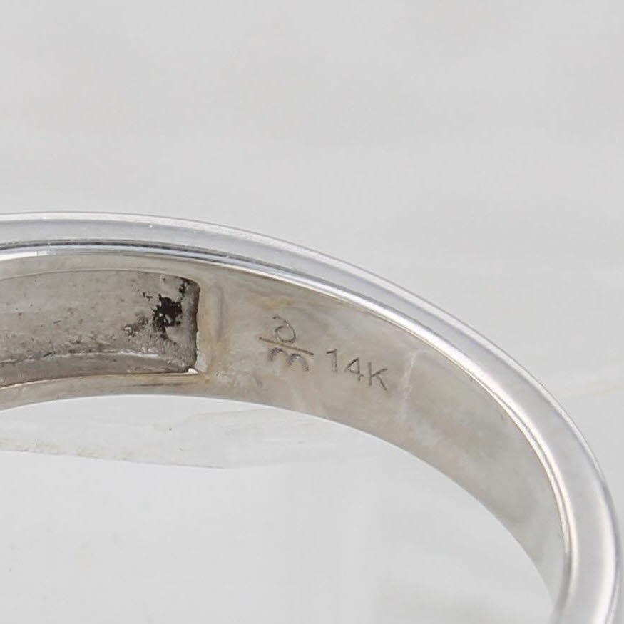 0.35ctw Diamond Pave 14k White Gold Square Halo Ring