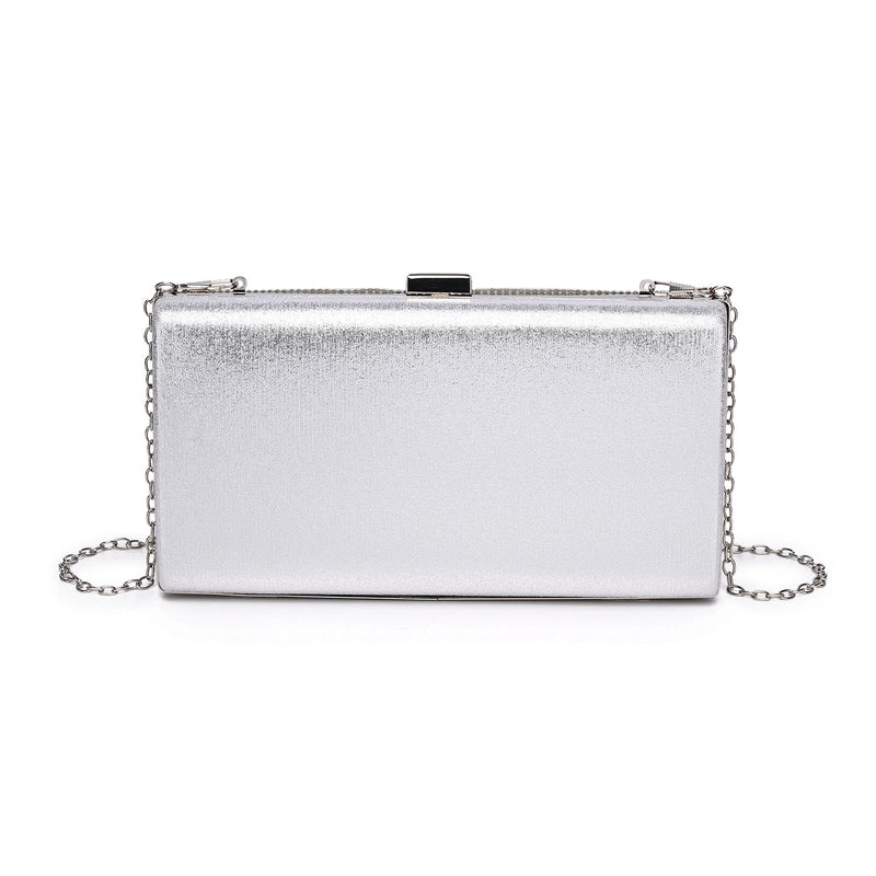 Black Gold Silver Metal Stripe Rhinestone Square Evening Bags