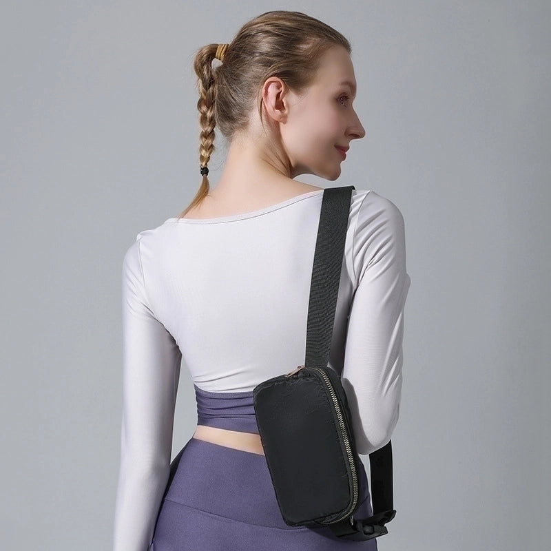 Unisex Streetwear Solid Color Nylon Anti-theft Waist Bags