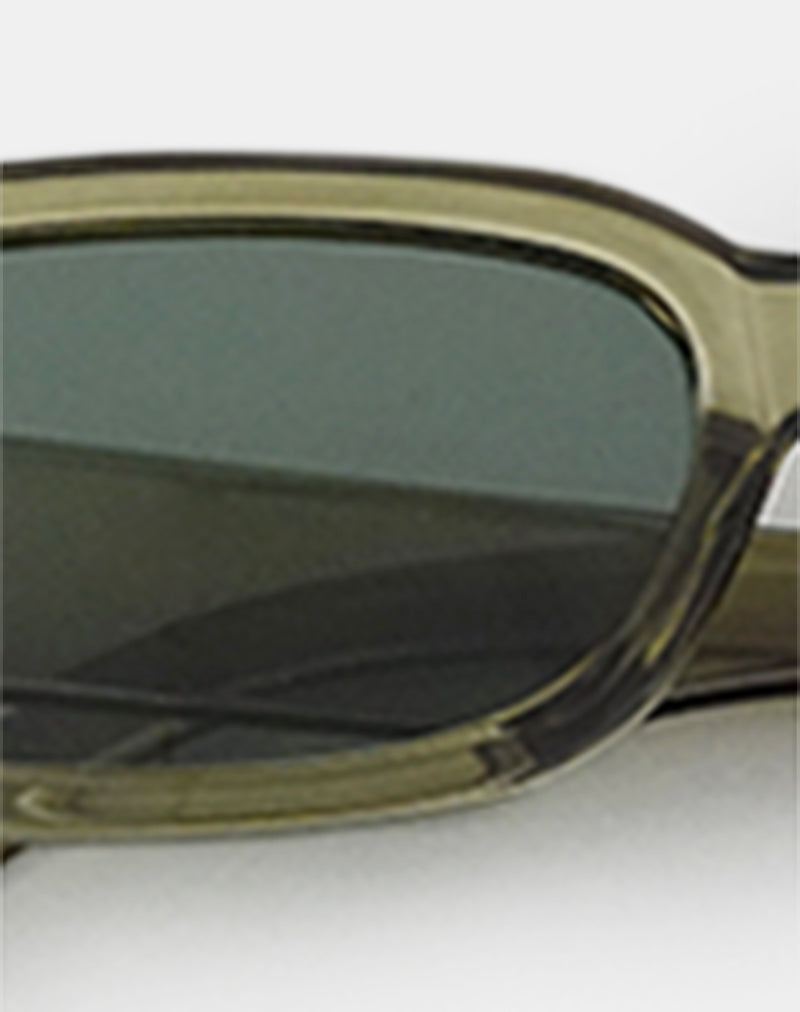 Rustina Sunglasses in Opaque Green