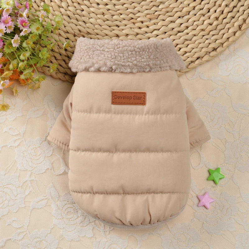 Cute Polyester Solid Color Pet Clothing