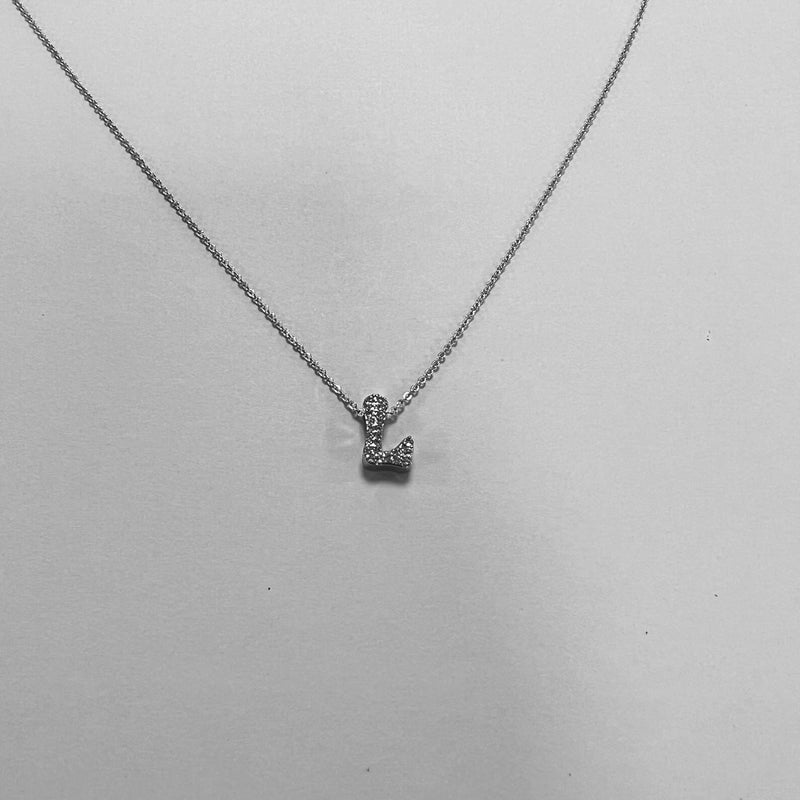 Minimalist Letter Copper Zircon Necklace In Bulk