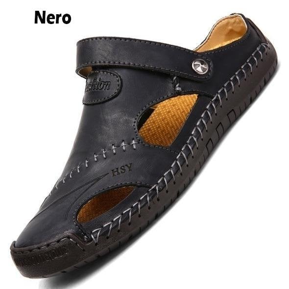 💥Large Size Soft Leather Men's Breathable Outdoor Sandals