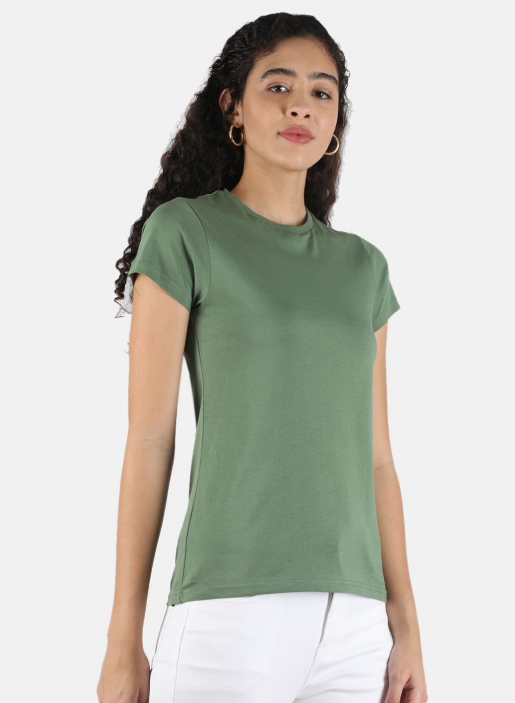 Women Green & Pink Plain Top 2 PCs