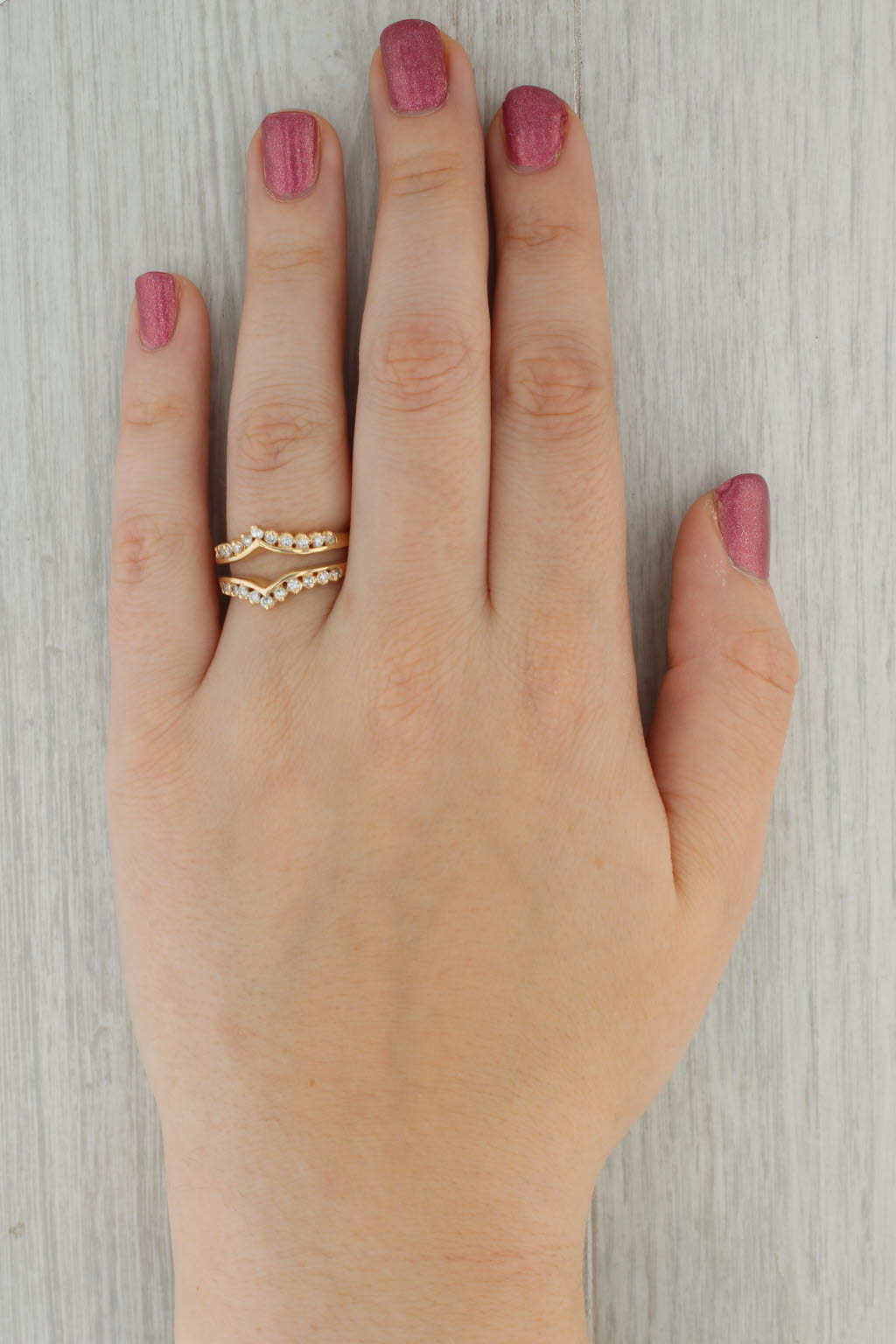 0.45ctw Diamond Ring Jacket Enhancer 14k Yellow Gold Size 9 Wedding