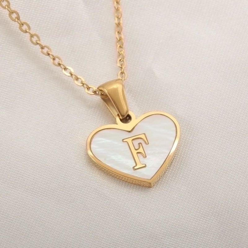 Casual Letter 304 Stainless Steel Shell Shell 18K Gold Plated Plating Inlay Pendant Necklace