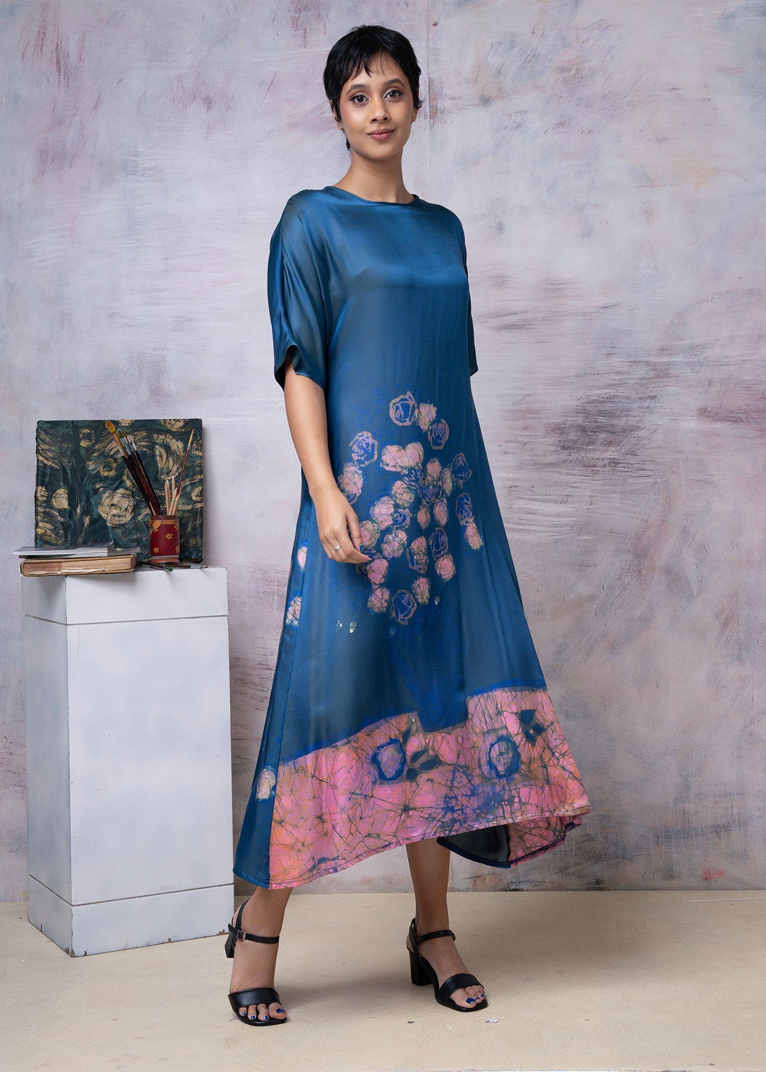 Van Gogh Vas With Roses Painting Abstract Dress