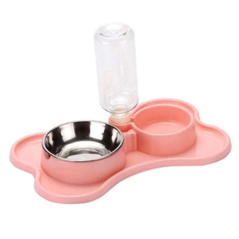 Stainless Steel Food Bowl With No-Spill Mat