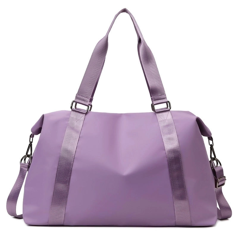 Unisex Vacation Solid Color Nylon Waterproof Travel Bags
