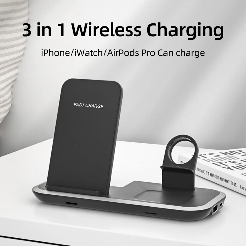 3 in 1  charger Foldable Wireless Charger 3 in 1 Wireless Charging Station Dock for iPhone 13/13pro/13pro max