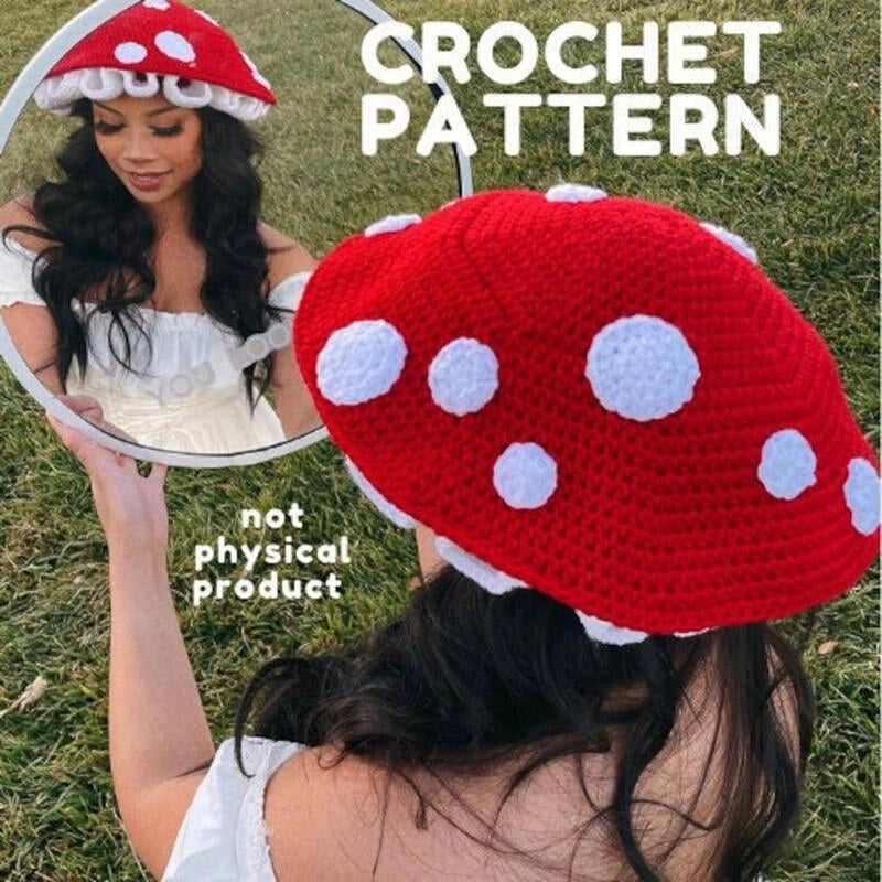 Women's Cute Sweet Mushroom Eaveless Bucket Hat