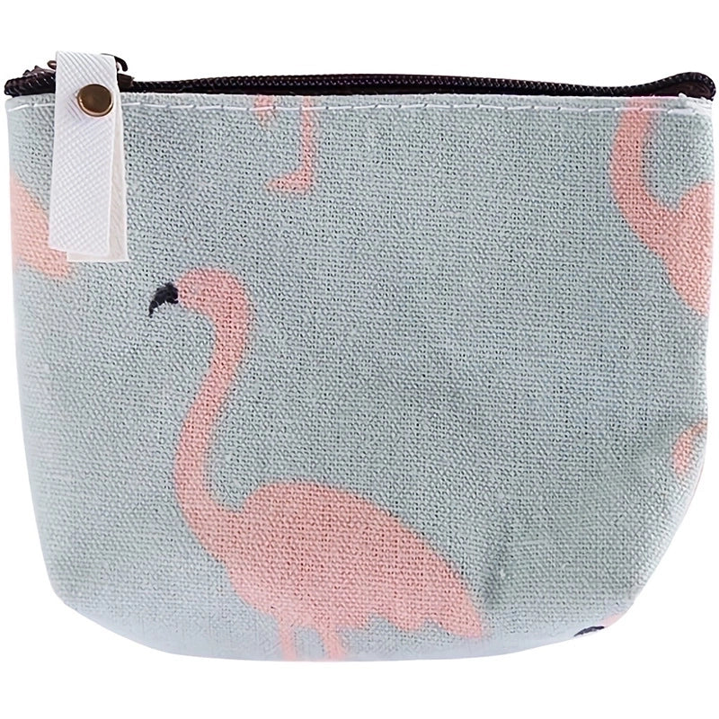 Unisex Animal Canvas Zipper Coin Purses