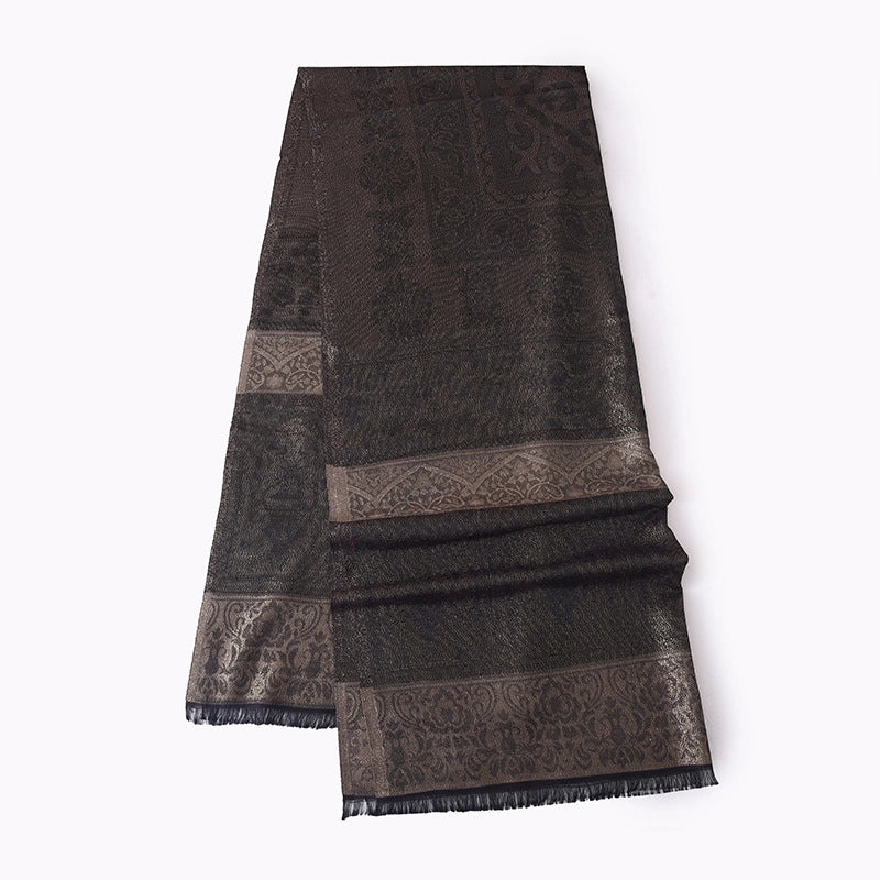 Women's Ethnic Style Minimalist Solid Color Polyester Silk Scarf