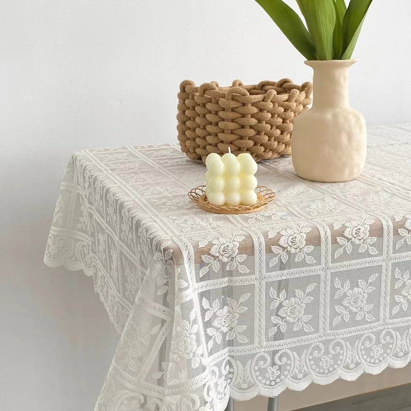 Lace Thickened Tablecloth Multi-functional Non-slip Square Towel Sofa Cover Towel Chiffon Knitted Sofa Towel
