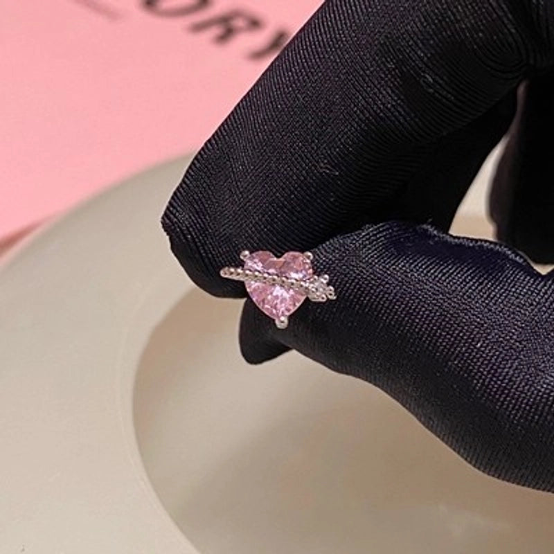 1 Piece Minimalist Moon Inlay Copper Zircon Ear Studs