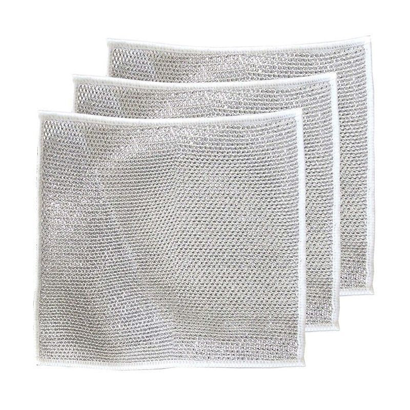 🔥Ivyever Craziest Deals Ever!!——Multipurpose Wire Dishwashing Rags for Wet and Dry(3 PCS)